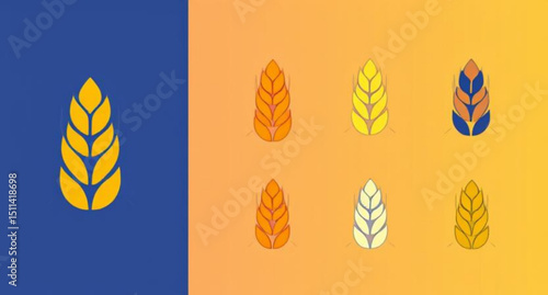 grains vector set
