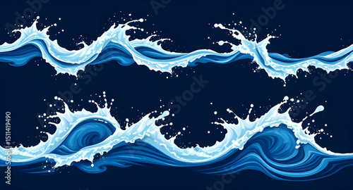 Water wave background, Ocean waves, Sea wave background, Blue wave design, Abstract water waves, Fluid wave texture, Water surface pattern, Wavy background, Aqua flow background, Underwater waves, Smo