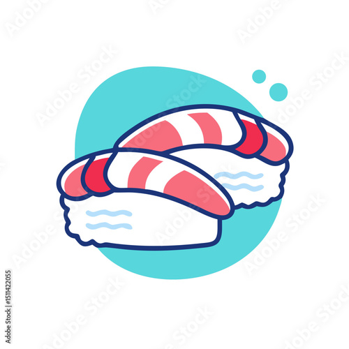 Sushi Icon Illustration Vector