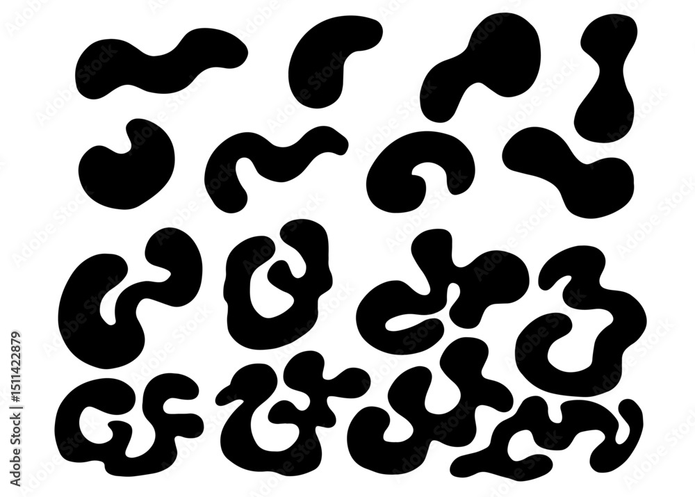 black and white Shape fluid ornaments black and white Shape fluid ornaments