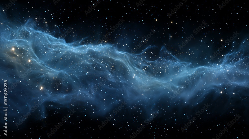 blue space cloud gas background with stars . blue space cloud gas background with stars .