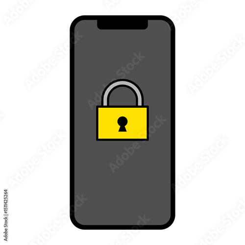ロックしている画面のスマートフォン