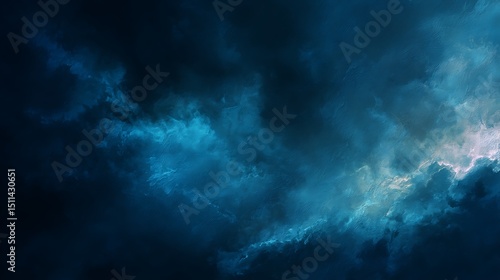 Deep blue background dark sky color with hints of light abstract textures .