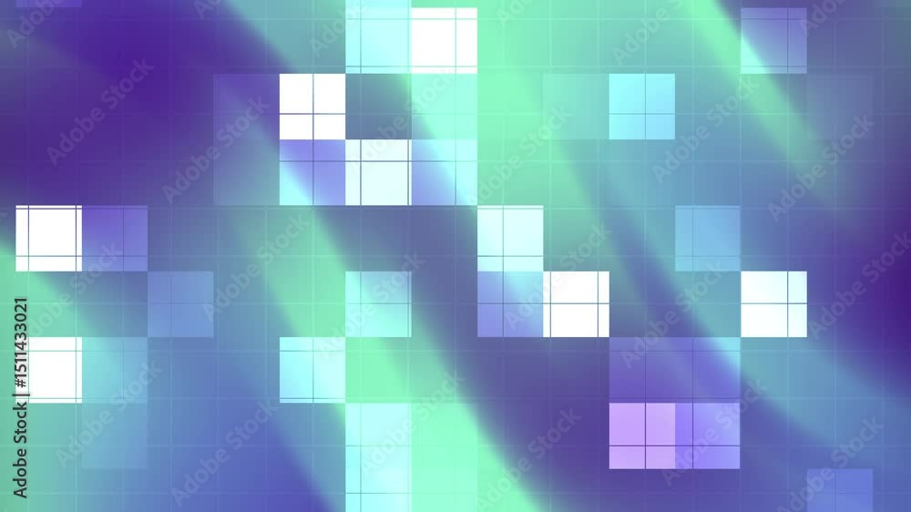 Abstract Geometric Background with Shifting Light and Squares Abstract Geometric Background with Shifting Light and Squares