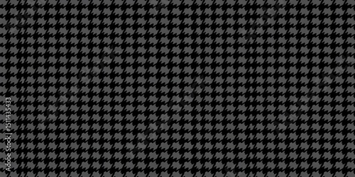 Black houndstooth textile, seamless repeat pattern for fabric design, textile, classic