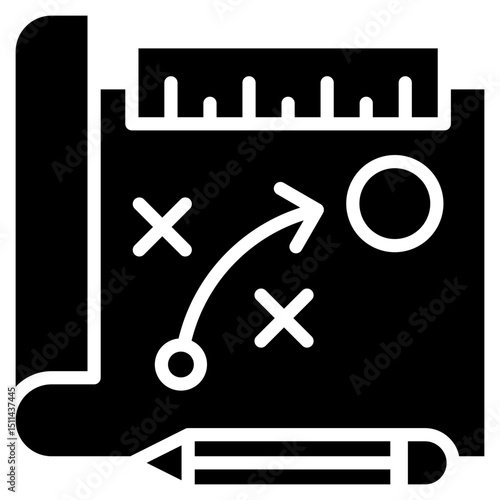 Blueprint Planning glyph icon