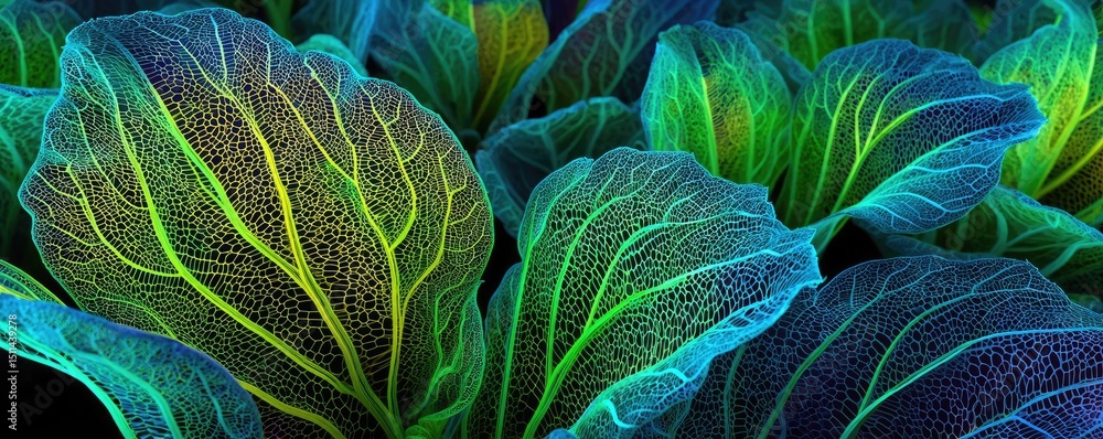Obraz premium Green vegetables healthy control with celery and cleansing concept. Close-up of vibrant, textured leaves showcasing intricate patterns.