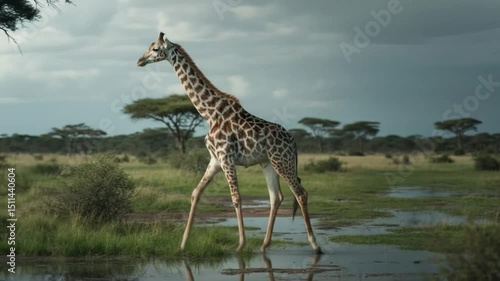 giraffe in the savannah