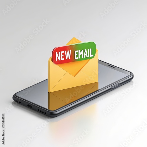 3D Render New Email Notific...