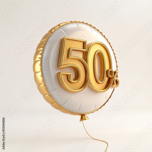 50% Off Sale Gold Balloon 3...