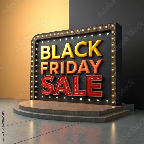 Black Friday Sale 3D Render...
