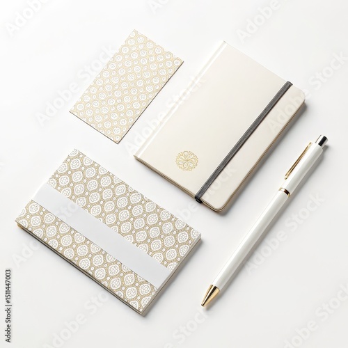 Gold Patterned Stationery M...