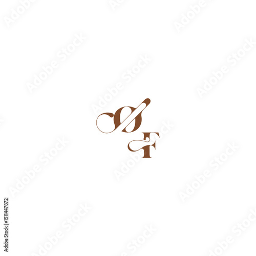 bold and hairline initial wedding logo concept OF elegant curve monogram letter