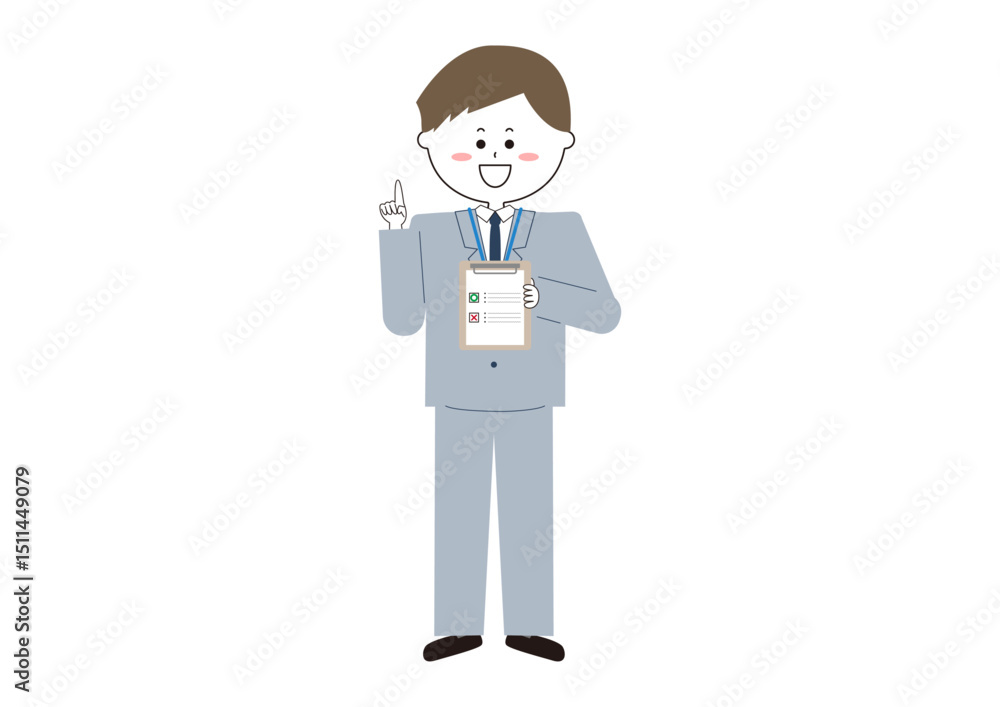 資料を見せる男性社員 資料を見せる男性社員