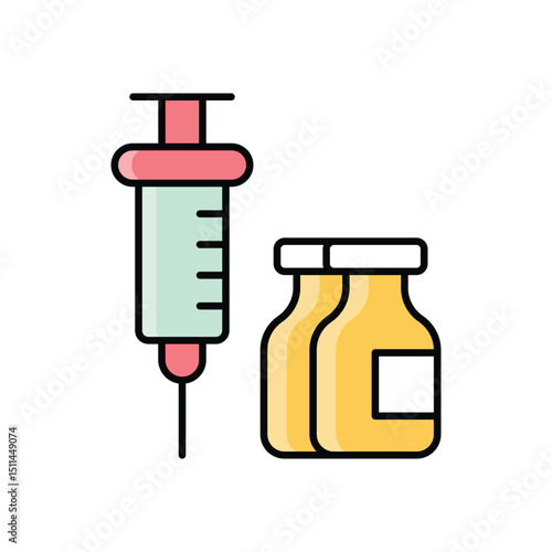 Hormone Theraphy  Icon vector