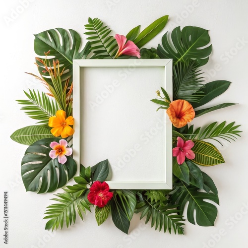 Tropical Floral Frame Compo...