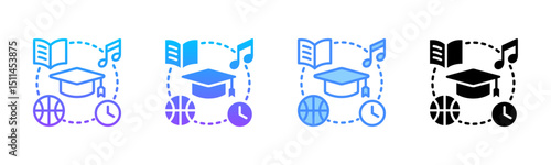 Extracurricular Multi Style Icon Set