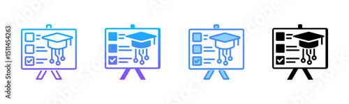Study Program Multi Style Icon Set