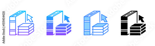 Library Multi Style Icon Set