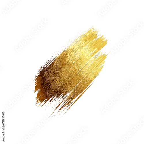 glitter yellow gold brush strokes png