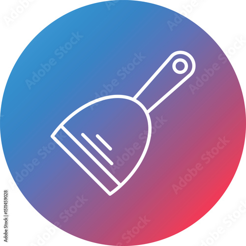 Scraper Line Gradient Circle Background Icon
