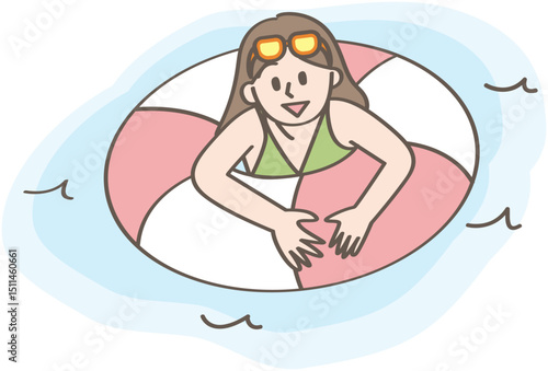 浮き輪を使う人
