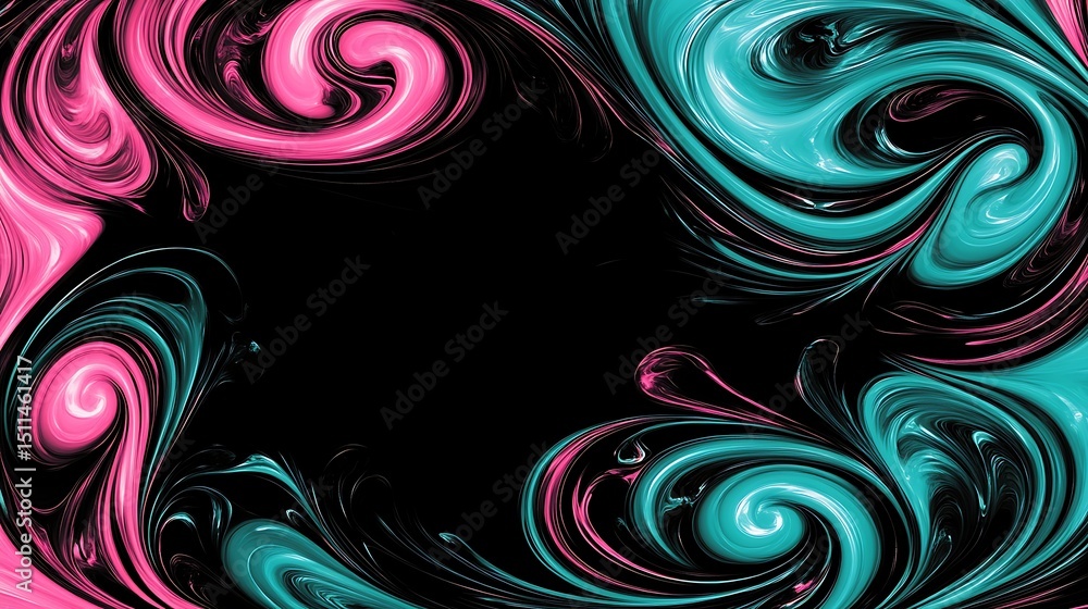 Abstract swirling colors on black background (1) Abstract swirling colors on black background (1)