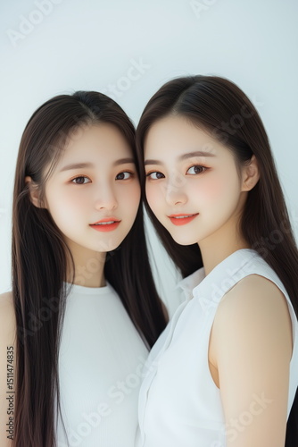 Pretty Women Beauty Fashion Pictorial Commercial Model Close-up Portrait Korean Women Pretty Girls Beautiful Skin, Makeup, Cosmetics, Plastic Surgery, Dermatology, Clinic, Cute, Lovely, Studio Photo