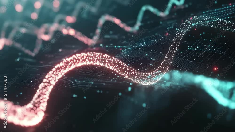 Visual representation of dna strands intertwining with data processing on a black background, dna strands over data processing on black background Visual representation of dna strands intertwining with data processing on a black background, dna strands over data processing on black background
