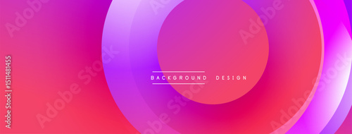 Abstract gradient background. Circles overlap creating dynamic visual effect. Modern design suitable for banners, headers.