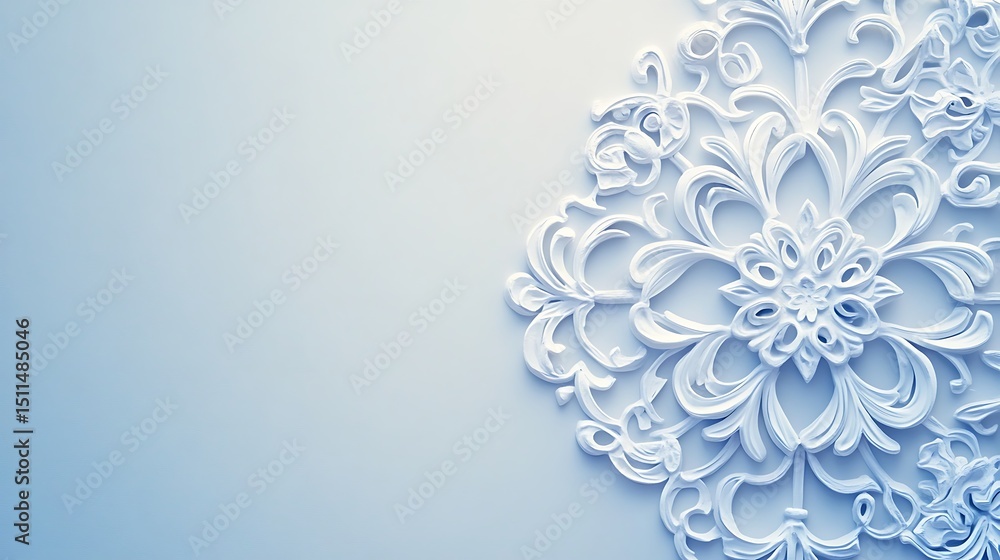 Naklejka premium Elegant 3D floral design
