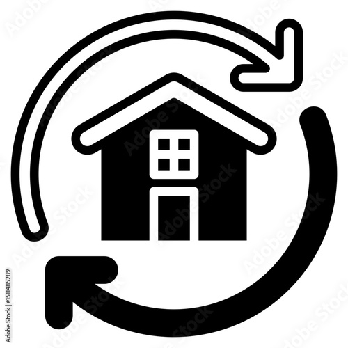 Redevelopment outline mixed icon