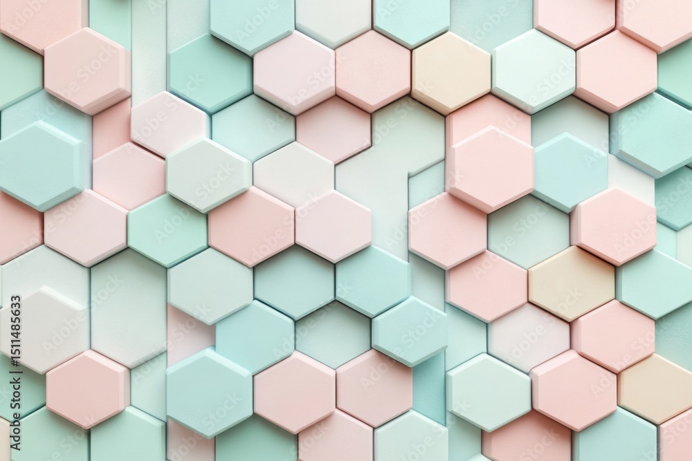 Abstract pastel hexagon pattern background texture Abstract pastel hexagon pattern background texture