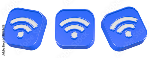 wifi signal icon 3d rendering