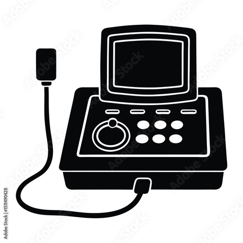 doppler fetal monitor on white background