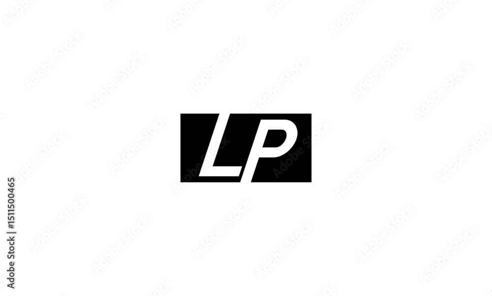 Obraz premium LP initial letters, monogram logo