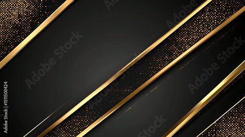 Elegant black background with gold accents