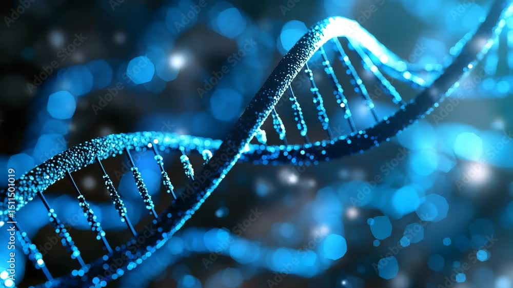 Ultra HD Abstract shining DNA motion video glossy double helix animated video glossy DNA structure animation video DNA video