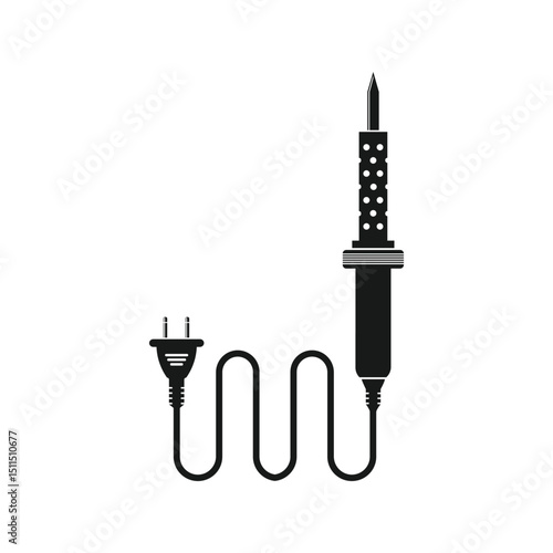 soldering iron vector icon illustration in flat style