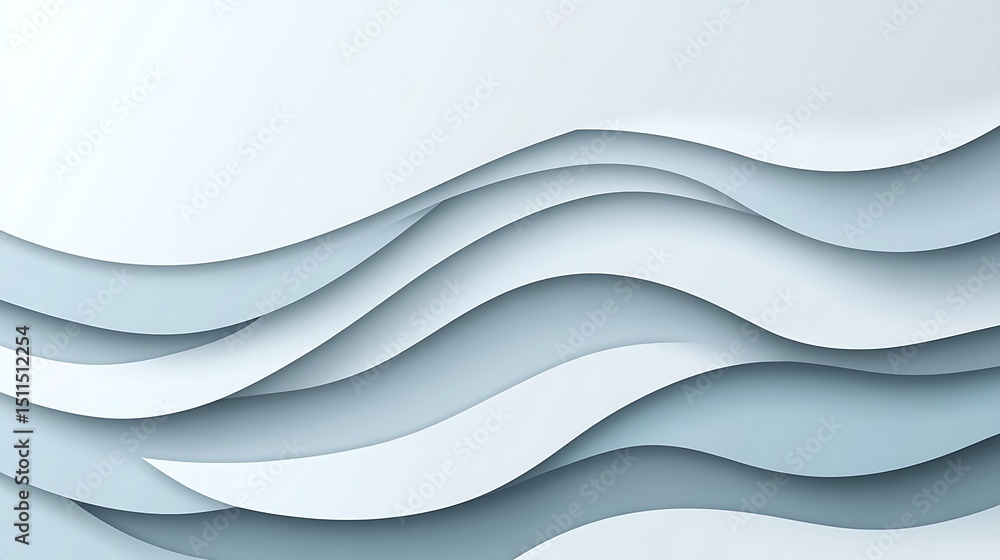 Fototapeta premium Abstract wavy layered design (53)