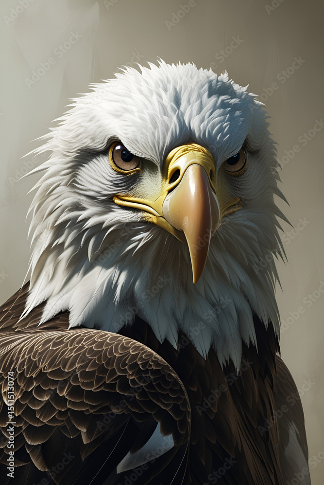 Obraz premium Majestic Bald Eagle: Iconic Symbol of Freedom & Power