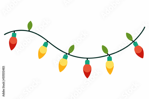Christmas string fairy vector illustration 