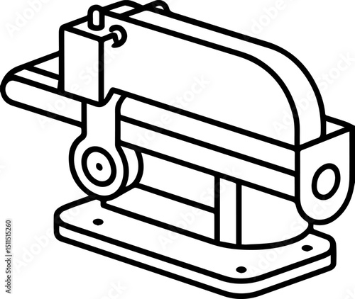 belt sander machine icon line art vector illustration