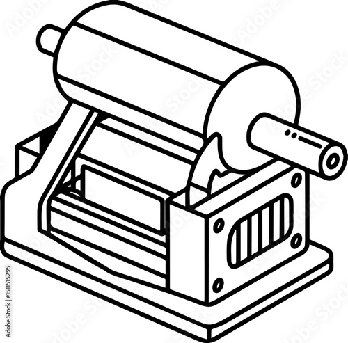 belt sander machine icon line art vector illustration
