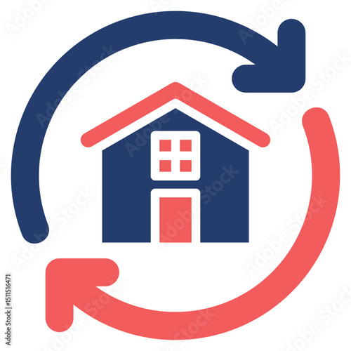 Redevelopment solid color icon