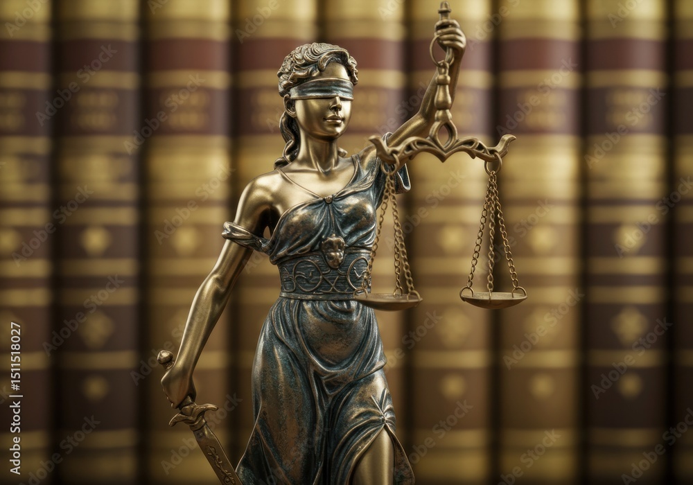 Obraz premium Lady Justice holding scale of justice.