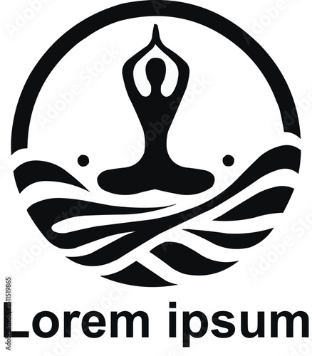 vector yoga logo design 