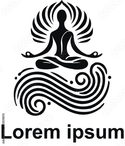 vector yoga logo design 