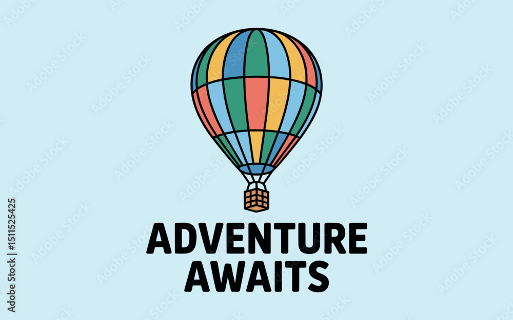 Fototapeta premium balloon, air, sky, hot, hot air balloon, vector, fly, illustration, travel, basket, design, transport, transportation, balloons, fun, flight, color, flying, icon, symbol, adventure, airship, up, vinta