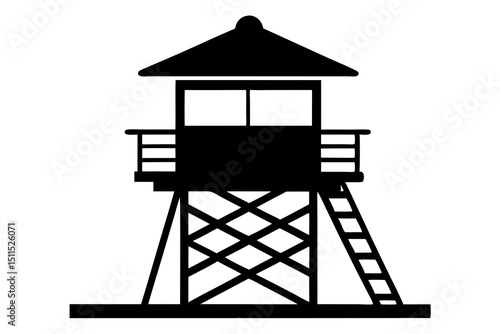 lighthouse on the beach silhouette